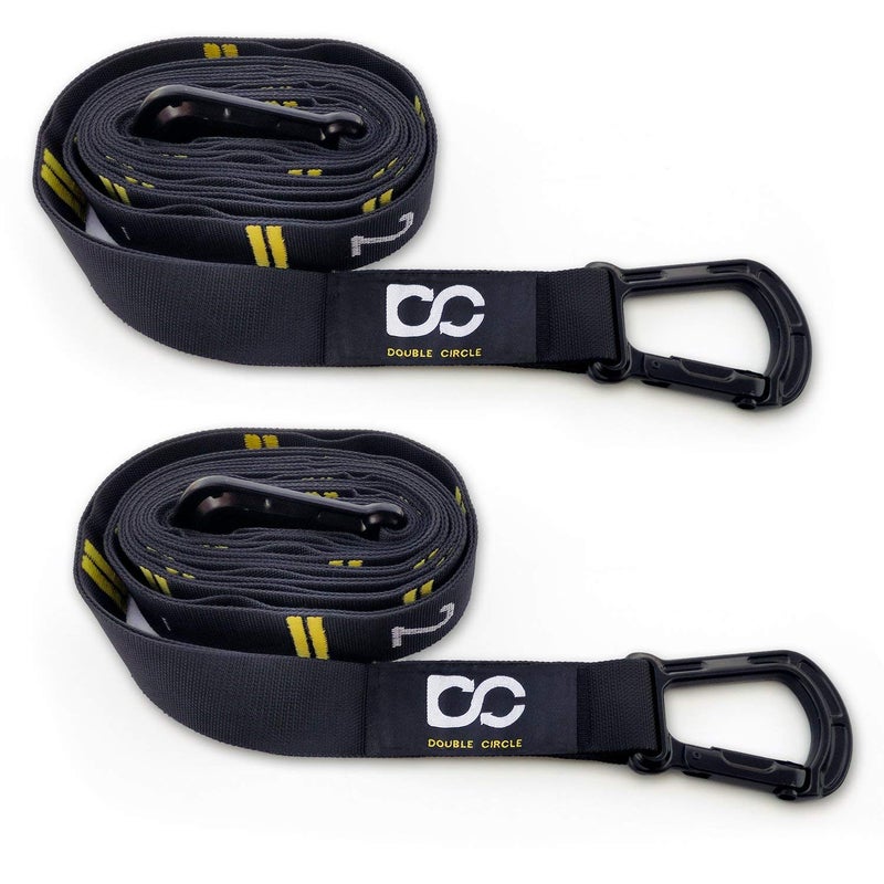 Double Circle Quick Adjust Numbered Straps for Gymnastic Rings - Carabiner System and Exercise Video Guide for Full Body Workout, Calisthenics, and Home Gym - Image 1